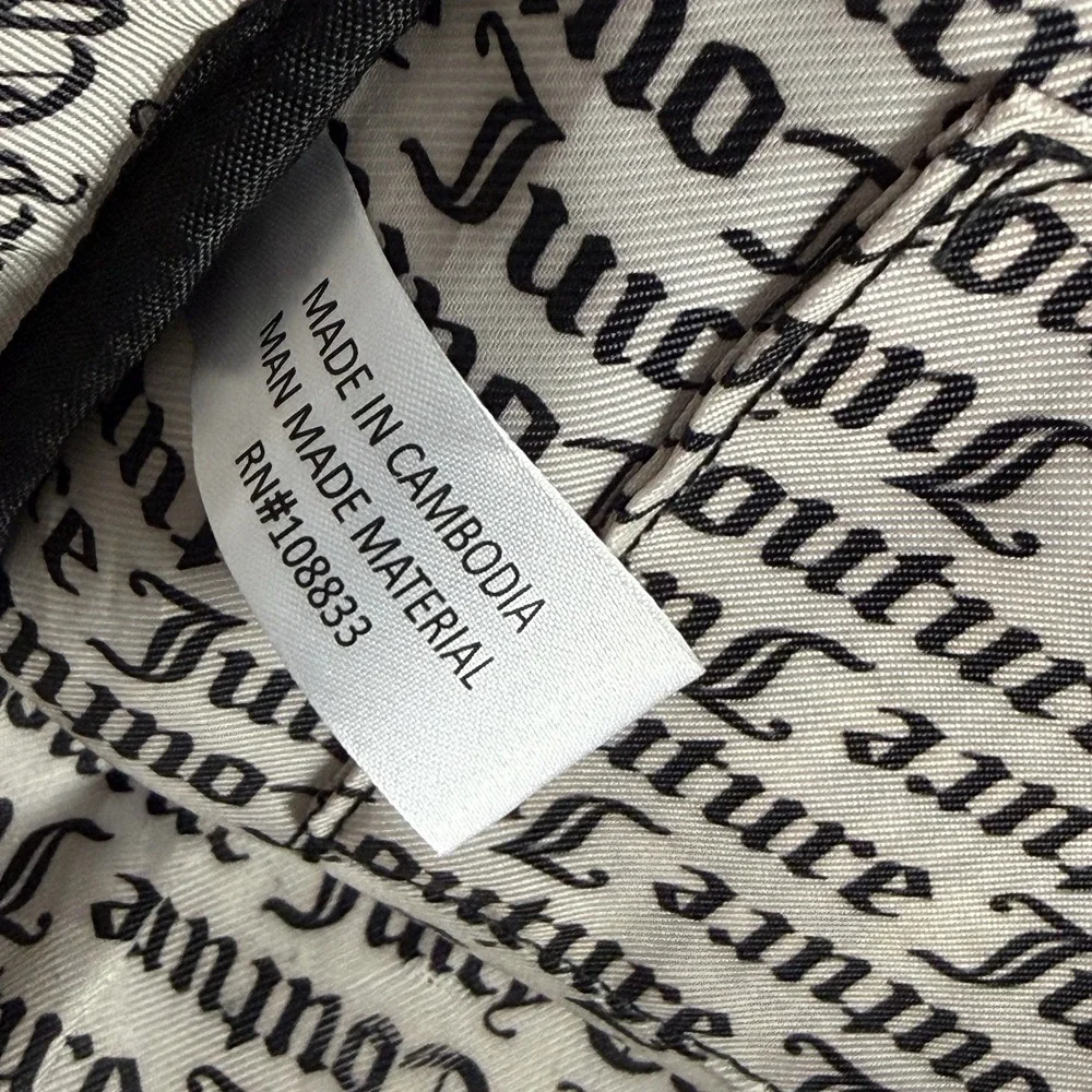 Juicy Couture Word Play Backpack Black Faux Leather Street Wear Chic Handbag New